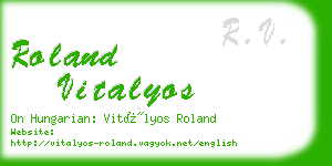 roland vitalyos business card